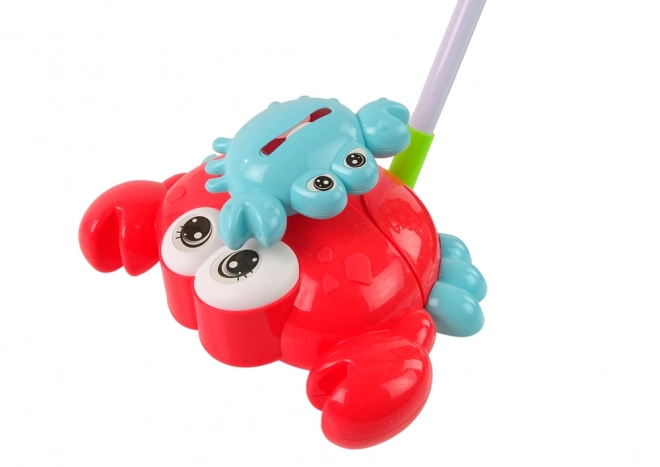 Lichtgevende Krab Stick Pusher Rood Muziek