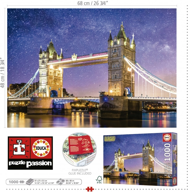 Lichtgevende puzzel Tower Bridge in Londen 1000 stukjes
