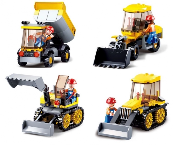 Sluban Stad Bouwers Bouwmachines mini set