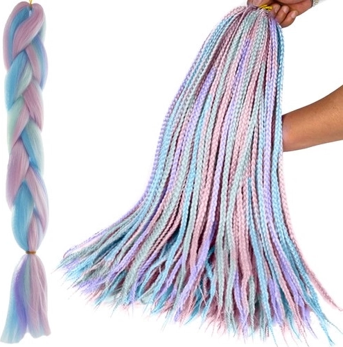 Synthetic Ombre Hair Purple–Blue