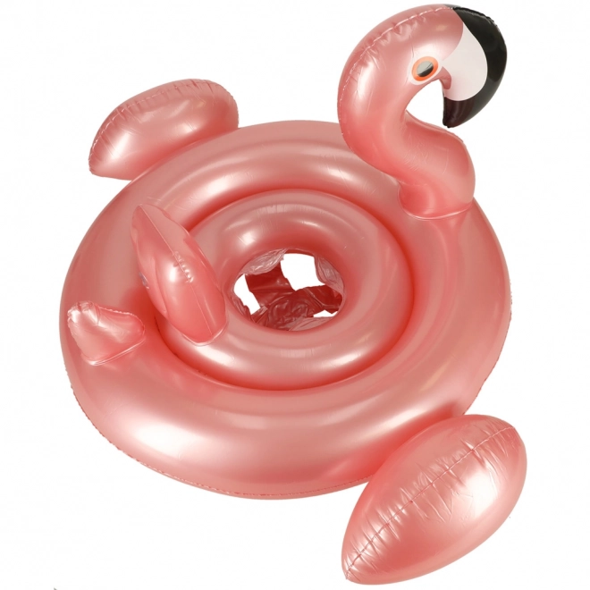 Opblaasbare band met zitje voor de kleintjes - flamingo