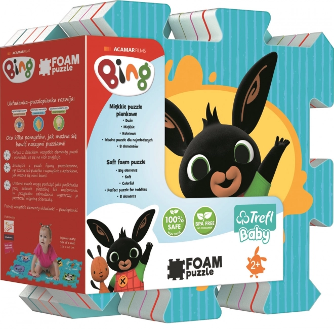 Schuimpuzzel Bing Bunny 32x32x1,5 cm 8 stuks in folie