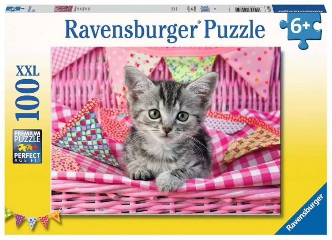 Puzzel 100 stukjes XXL Zoete katje