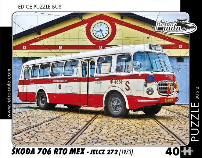 Puzzle RETRO-AUTA Bus Škoda 706 RTO MEX 40 Teile