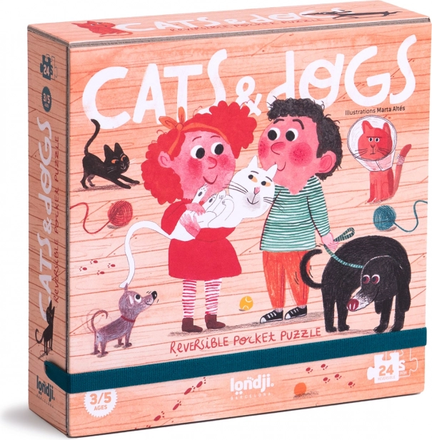 Double-sided puzzle Londji Cats and Dogs