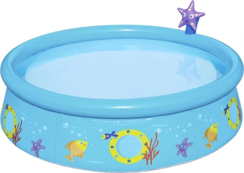 Children’s pool with spreader frame and sprinkler BESTWAY – Fish
