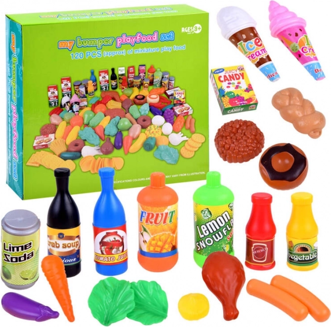 Lebensmittel-Set für die Spielküche, 120 Teile