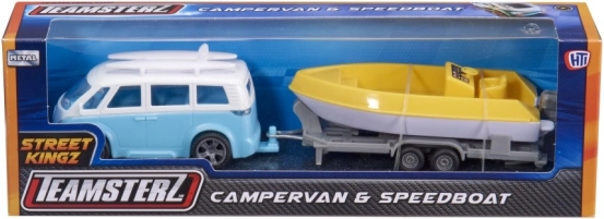 Teamsterz Play Set Caravan with Trailer and Boat