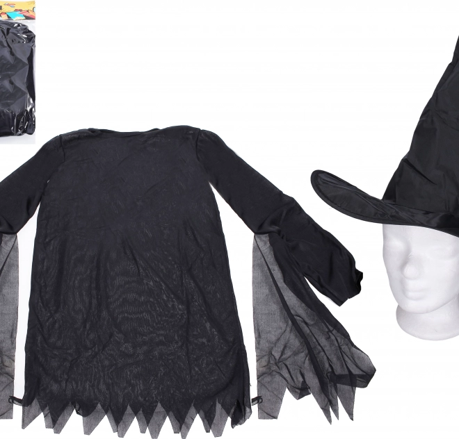 Ensemble carnaval - sorcière (robe, chapeau)