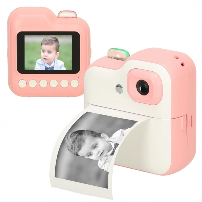 Appareil photo instantané pour enfants avec impression thermique 24MP et 1GB de mémoire – rose