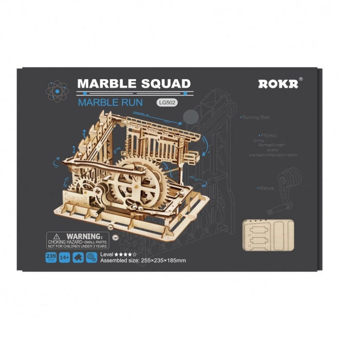 Valluiken Marmer Squad - Knikkerenbaan - 3D houten bouwpakket
