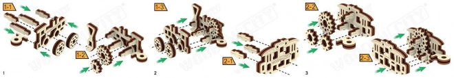 3D Puzzle Verkehrsmittel - Wooden City Mini-Set