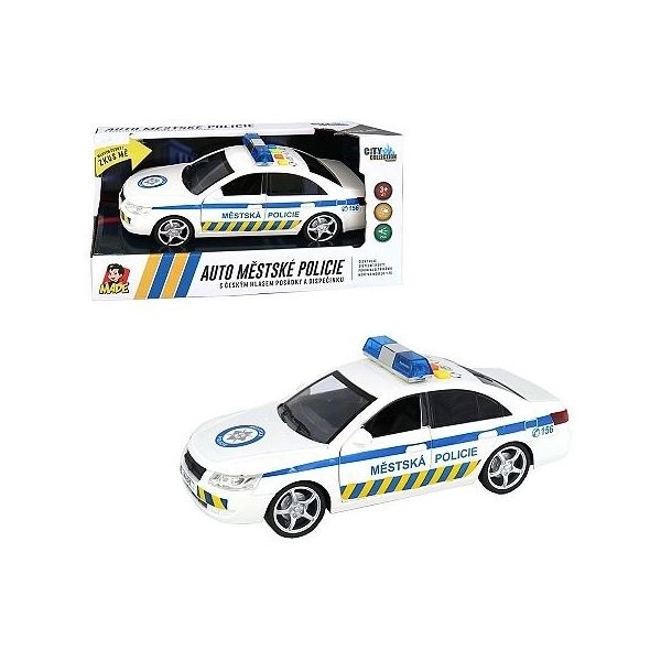 Stads politieauto met stem
