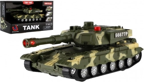 Tank 20 cm met vliegwielaandrijving, met licht en geluid