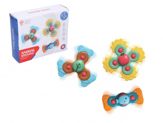 Baby spiralers - bijtspeeltjes met zuignappen 3 stuks