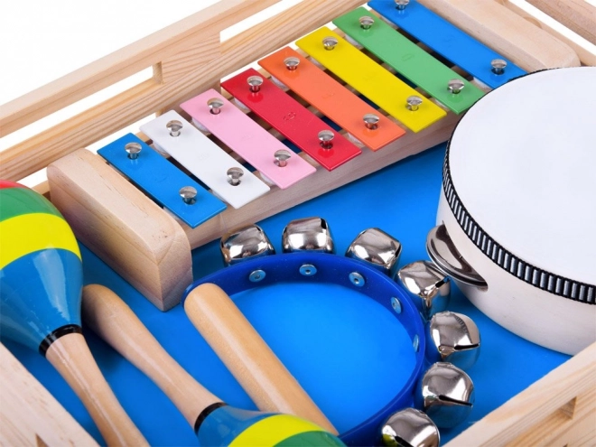 Houten muziekinstrumentenset voor kinderen