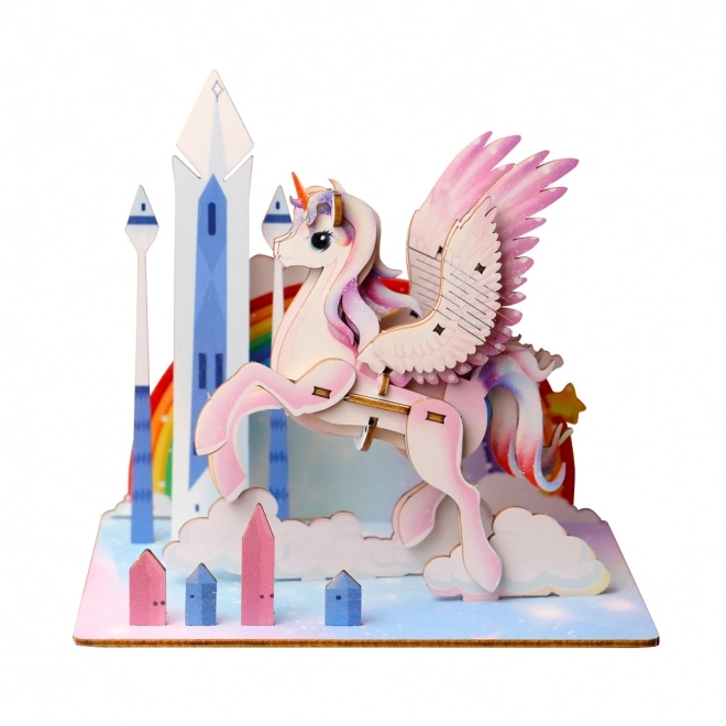 3D Wooden Puzzle Unicorn