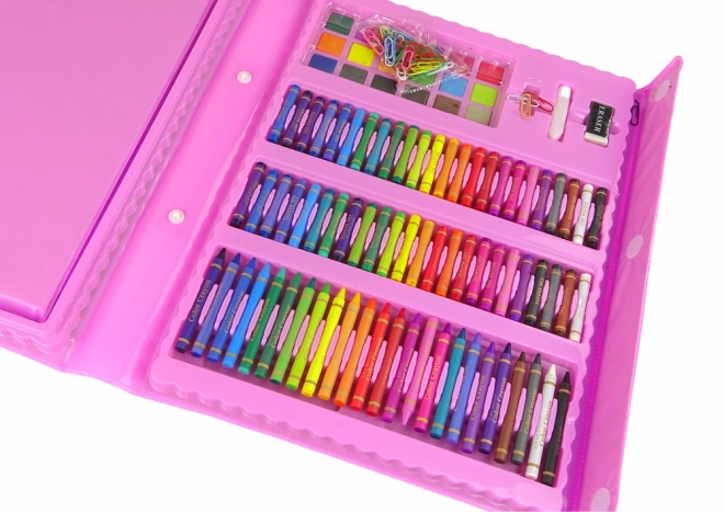 Kunstzinnige set roze koffers 208 stuks