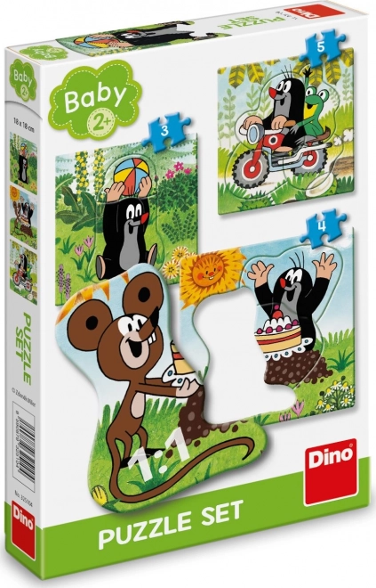 Dino Baby Puzzle Little Mole on the Meadow 3-in-1