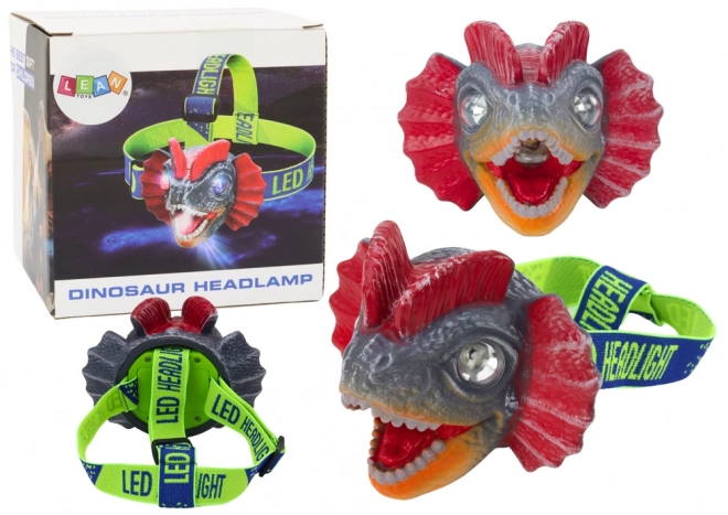 Hoofdlamp Dinosaurus Verstelbare band 3 LED-dioden