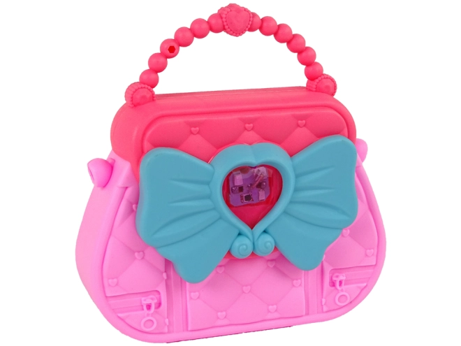 Stevige roze handtas
