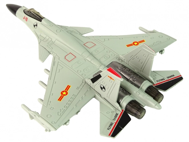 Jachtvliegtuig met wrijvingsaandrijving 1:72 grijs