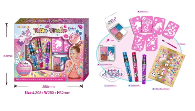 Tattoostudio mit Verzierungen für Kinder