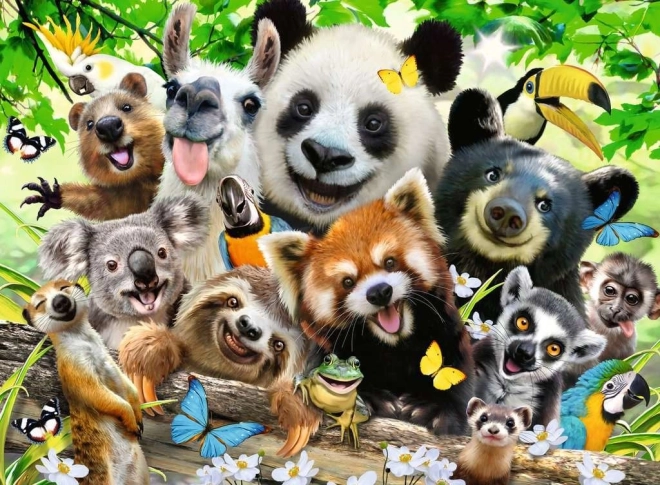 Puzzle Selfie d’animaux XXL 300 pièces