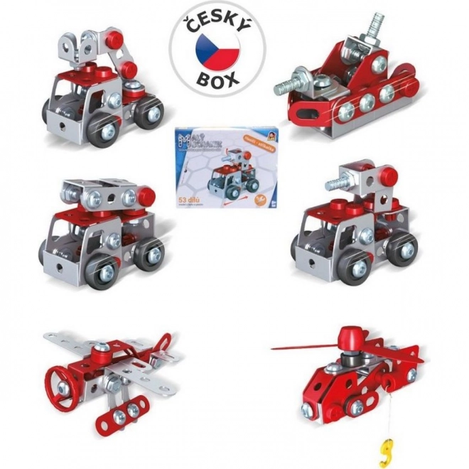 Construction Set Little Mechanic - Fire Trucks – Airplane