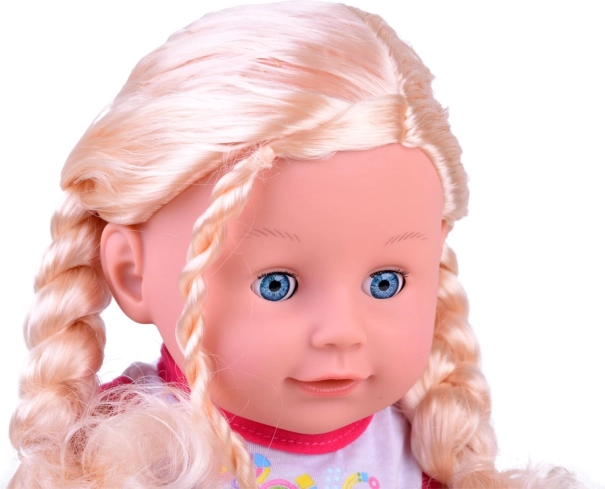Closing blue eyes and realistic details