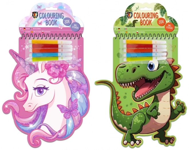 Kleurplaten voor kinderen met stiften en stickers