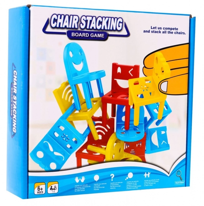 Behendigheidsspel "Stoelen Toren" voor kinderen 3+ en volwassenen + stapelconstructie
