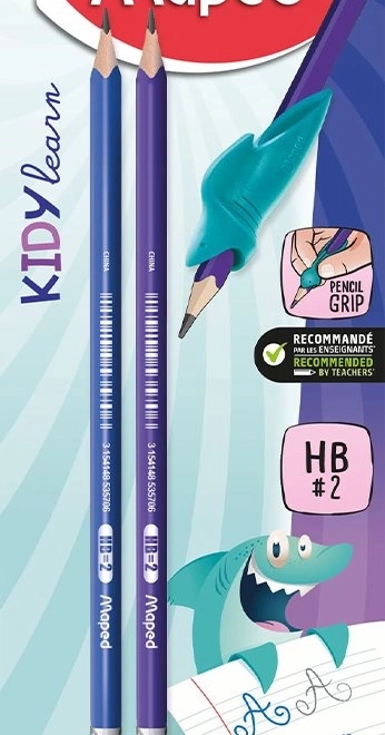 Setje grafietpotloden Maped Kidy Learn Finger Guide 2 stuks