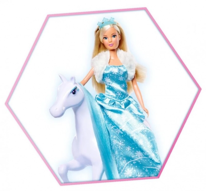 Steffi Doll with Horse Snow Dream
