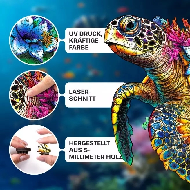 Houten Puzzel Schildpad 500 Stukjes EscapeWelt