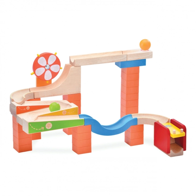 Wonder Trix Track Holz-Kugelbahn: Leuchtende und Röllchen