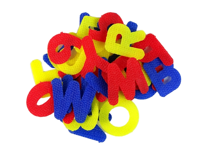 Colorful letters with Velcro attachment