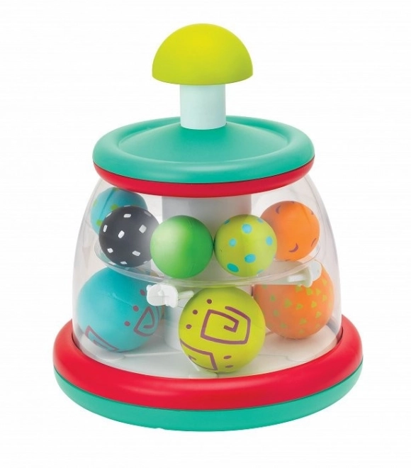 Kleurige tol met balletjes