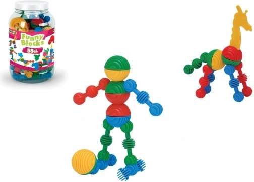 Building Set Funny Blocks Large 58 Pcs