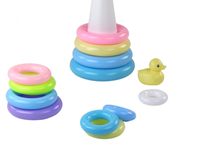 Puzzle de pyramide de canards 12 cercles 39 cm x 17,5 cm x 17,5 cm