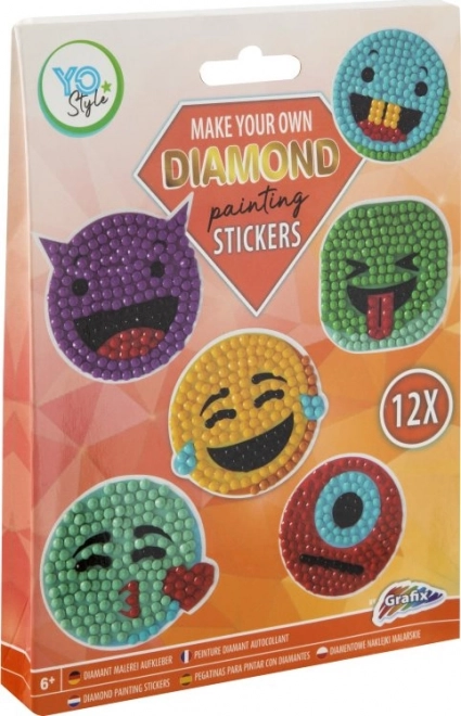 Peinture diamant – autocollants fruits 12 pcs GRAFIX