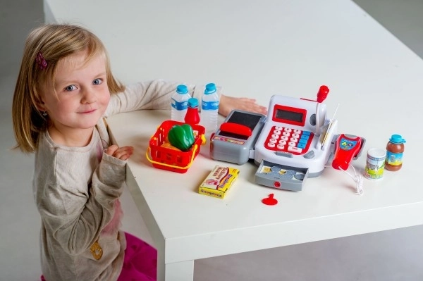 Digitale kassa met accessoires en geluid- en lichteffecten - 30 cm