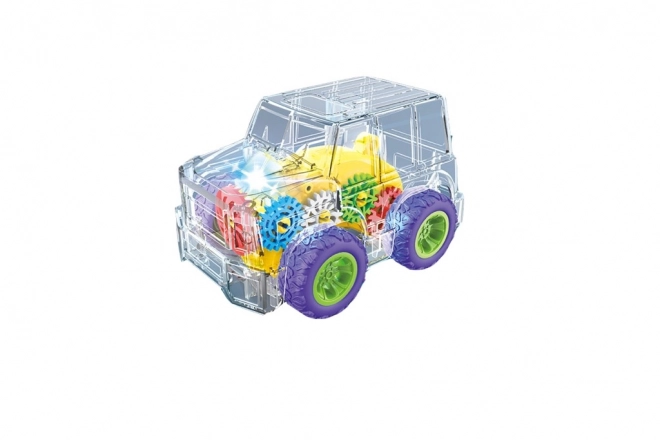 Voiture transparente avec effets lumineux et sonores