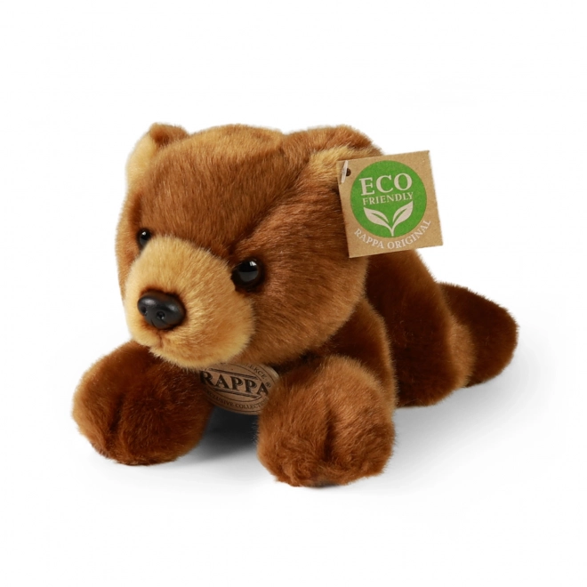 Bruine pluchen beer liggend 20 cm ECO-FRIENDLY