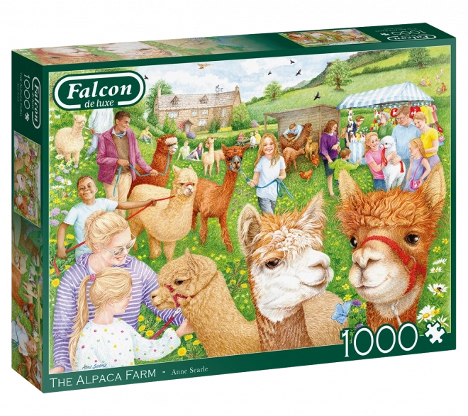 Falcon Puzzle Farm mit Alpakas 1000 Teile