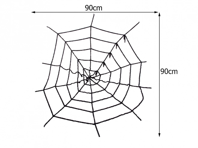 Kunstmatige zwarte spinnenweb voor Halloween