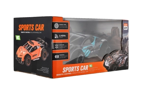 RC sportauto 2,4GHz grijs-turquoise 20cm – Grijs-turquoise