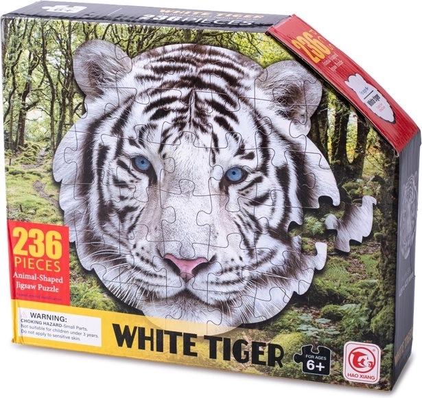 Silhouetpuzzel witte tijger 236 stukjes