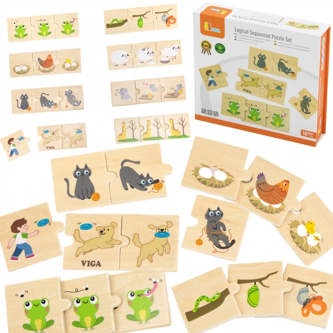 Holzpuzzle für Tieraktivitäten Viga