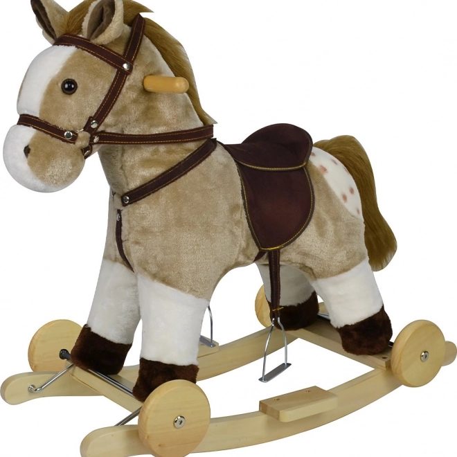 Schommelpaard Chipolino op wielen beige